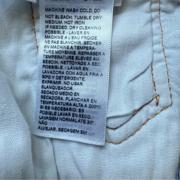 Levi's 501 150th Anniversary Women’s Frayed Jean Shorts Checked Pattern Size 26 - Picture 7 of 10